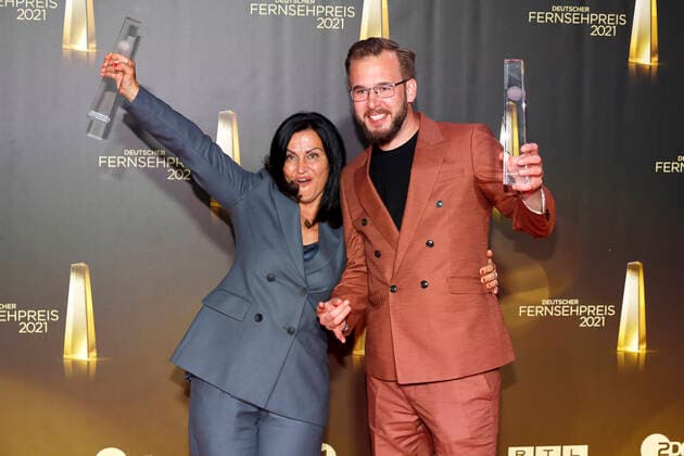 Xenia Kalinitchenko and Philip Drangmeister at the German Television Award 2021 at the Tanzbrunnen Cologne, 16 09 2021 Foto:xC.xHardtx xFuturexImage