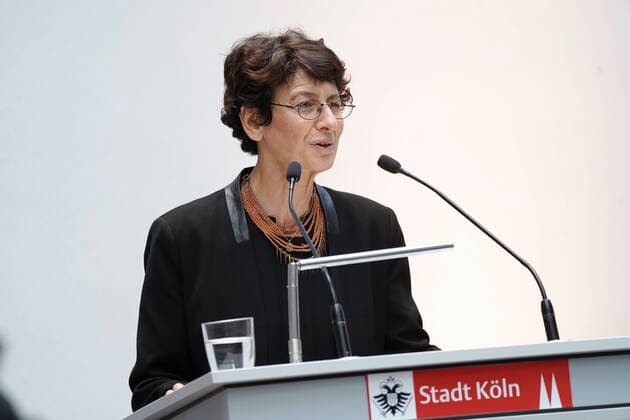 BIONTECH founders receive honorary doctorate in Koeln Aktuell, 17 09 2021, Koeln, Oezlem Tuereci in portrait during her speech after being awarded an honorary doctorate by the University of Koeln North Rhine-Westphalia Germany