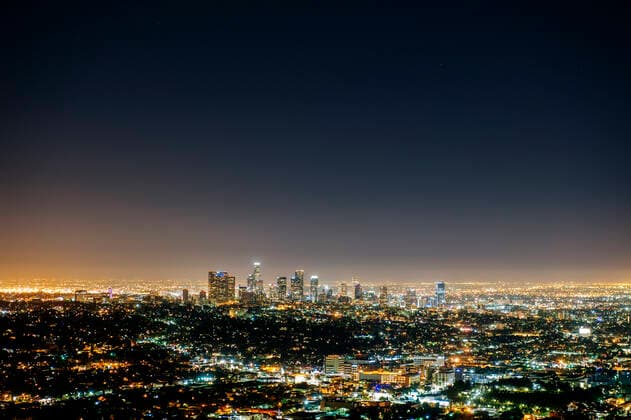 Los Angeles, California, USA, 25.06.2015, Copyright: xPetexSaloutosx aerial view,copy space,illuminated,city,united states of america,california,los angeles,outdoors,skyline,cityscape,night,nobody,travel,business travel,travel destination,lights,horizon over land,July 2015 Release,No People,Luminosity,Illuminated,USA,California,Southern California,Los Angeles,Copy Space,Aerial View,Symbol,Orthographic Symbol,Numeral,City,Skyline,Horizon,Horizon Over Land,Light,Outdoors,Night,Urban Scene,Cityscape,Travel,Business Travel,Place Of Interest,Travel Destinations Ref:IS09AS1LO