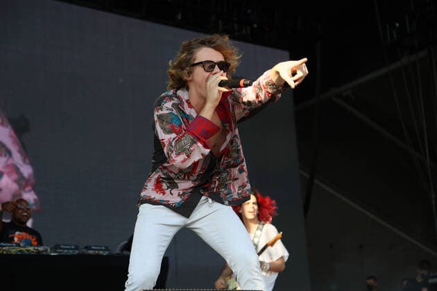 The Kid Laroi on stage during the iHeartRadio Music Festival Daytime Concerts at Area15 in Las Vegas, Nevada on Saturday, September 18, 2021.  LAV2021091823 JAMESxATOA