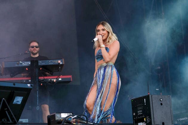 September 19, 2021, Newport, United Kingdom: English television personality and singer, songwriter Megan Elizabeth McKenna, who appeared on reality TV shows Celebrity Big Brother and The Only Way Is Essex performs live on stage at the Isle of Wight festival. Newport United Kingdom - ZUMAs197 20210919_zaa_s197_155 Copyright: xDawnxFletcher-Parkx