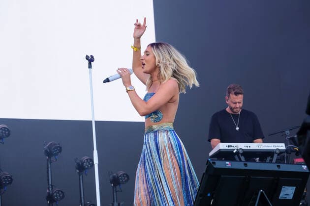 September 19, 2021, Newport, United Kingdom: English television personality and singer, songwriter Megan Elizabeth McKenna, who appeared on reality TV shows Celebrity Big Brother and The Only Way Is Essex performs live on stage at the Isle of Wight festival. Newport United Kingdom - ZUMAs197 20210919_zaa_s197_154 Copyright: xDawnxFletcher-Parkx