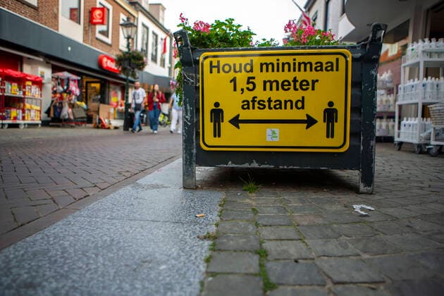 Road scene in the municipality of Sluis Zeeland Netherlands In the Netherlands, most Corona restrictions are to be lifted on 25 September, such as the distance rule and mandatory masks Corona in the Netherlands