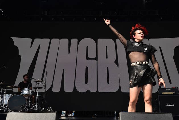 September 18, 2021, Las Vegas, NV, USA: Yungblud performs on the Daytime Stage at the 2021 iHeartRadio Music Festival at AREA15 on September 18, 2021 in Las Vegas, Nevada. Las Vegas USA - ZUMAs181 20210918_zea_s181_095 Copyright: xImagespacex