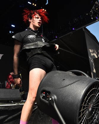 September 18, 2021, Las Vegas, NV, USA: Yungblud performs on the Daytime Stage at the 2021 iHeartRadio Music Festival at AREA15 on September 18, 2021 in Las Vegas, Nevada. Las Vegas USA - ZUMAs181 20210918_zea_s181_085 Copyright: xImagespacex