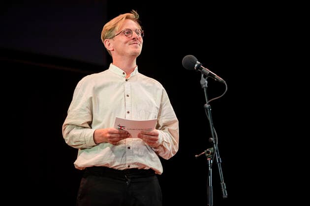 Thure Lindhardt on stage at the Lauritzen Prize The Lauritzen Prize will be awarded  Copyright: MartinxSylvestx COP105 spdk20210919-230000-L