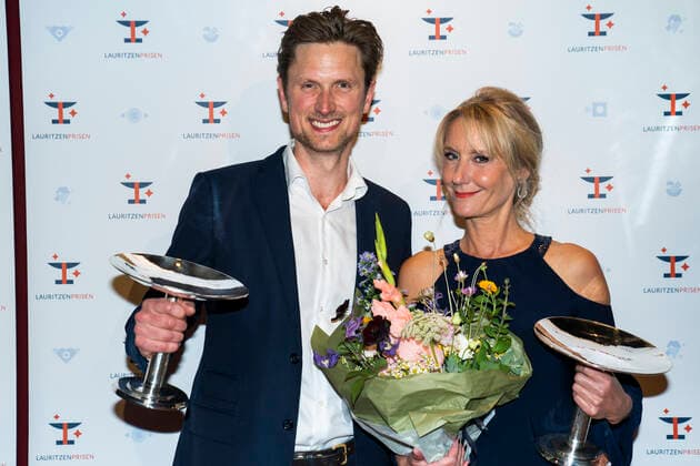 Mikkel Boe Foelsgaard and Anette Stoevelbaek after the show Lauritzen the p  Copyright: MartinxSylvestx COP105 spdk20210919-235020-L