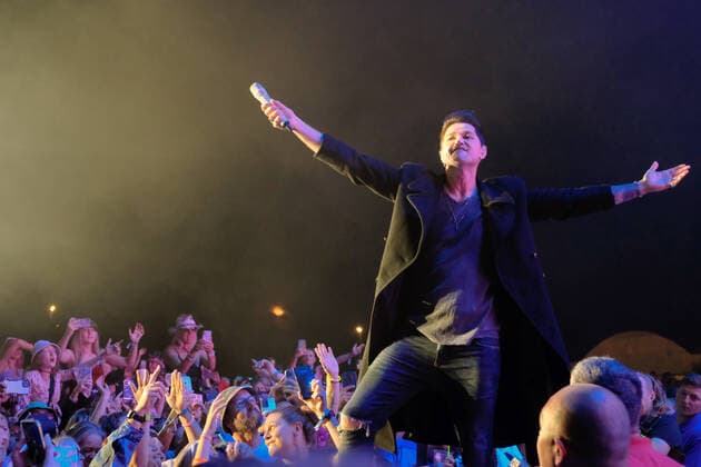September 19, 2021, Newport, United Kingdom: Daniel John Mark Luke O Donoghue known as Danny Donoghue, former coach on television talent show The Voice, Irish singer, songwriter and vocalist of The Script performs live on stage at the Isle of Wight festival. Newport United Kingdom - ZUMAs197 20210919_zaa_s197_489 Copyright: xDawnxFletcher-Parkx