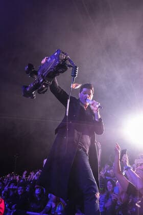 September 19, 2021, Newport, United Kingdom: Daniel John Mark Luke O Donoghue known as Danny Donoghue, former coach on television talent show The Voice, Irish singer, songwriter and vocalist of The Script performs live on stage at the Isle of Wight festival. Newport United Kingdom - ZUMAs197 20210919_zaa_s197_473 Copyright: xDawnxFletcher-Parkx