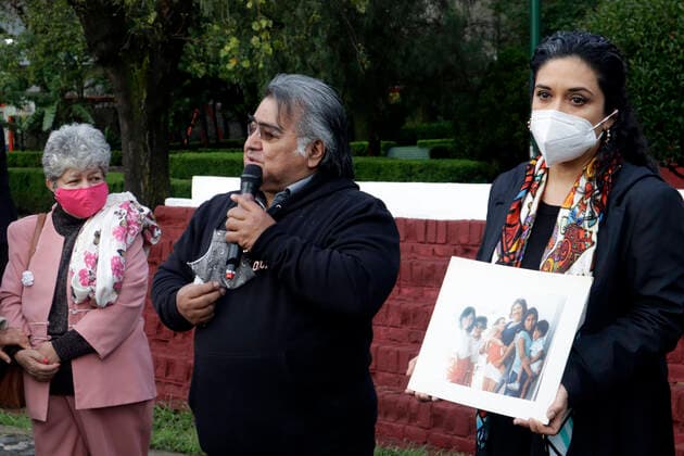 Relatives Remember Mexico™s Earthquake MEXICO CITY, MEXICO - SEPTEMBER 19, 2021: Residents and relatives take part during a mass pay tribute to those who died in the earthquakes of September 19, 1985 and 2017. Also a mournful tribute to Dona Gloria Juarez de Parga, who searched tirelessly for her children, Sandy and Sergio Parga, who disappeared in the Nuevo Leon building of the Unidad Habitacional Tlatelolco in the 1985 earthquake. On September 19, 2021 in Mexico City, Mexico. (Photo by Luis Barron Eyepix Group) Copyright: xLuisxBarronx EYEPIXGROUP_LB_19092021_15200