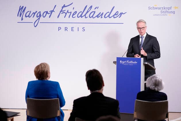 Presentation of the Margot Friedlaender Prize 2021 News,20 09 2021,Berlin, Henrik Ahlers the Chairman of the Executive Board EY at the presentation of the Margot Friedlaender Prize Berlin Berlin Germany