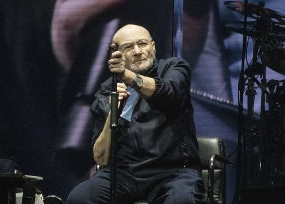 Genesis perform on the first night of their Last Domino? reunion tour at Utilita Arena Birmingham. This is the bands first live performance in 13 years. Featuring: Phil Collins Where: Birmingham, United Kingdom When: 20 Sep 2021 Credit: Cover Images Copyright: xx 50666774 EDITORIAL USE ONLY. NOT FOR USE BY NEWSPAPERS BASED IN THE UK.