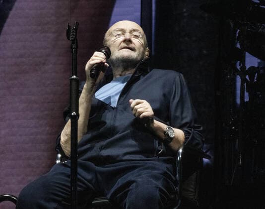 Genesis perform on the first night of their Last Domino? reunion tour at Utilita Arena Birmingham. This is the bands first live performance in 13 years. Featuring: Phil Collins Where: Birmingham, United Kingdom When: 20 Sep 2021 Credit: Cover Images Copyright: xx 50666786 EDITORIAL USE ONLY. NOT FOR USE BY NEWSPAPERS BASED IN THE UK.