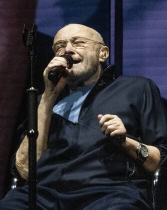 Genesis perform on the first night of their Last Domino? reunion tour at Utilita Arena Birmingham. This is the bands first live performance in 13 years. Featuring: Phil Collins Where: Birmingham, United Kingdom When: 20 Sep 2021 Credit: Cover Images Copyright: xx 50666788 EDITORIAL USE ONLY. NOT FOR USE BY NEWSPAPERS BASED IN THE UK.