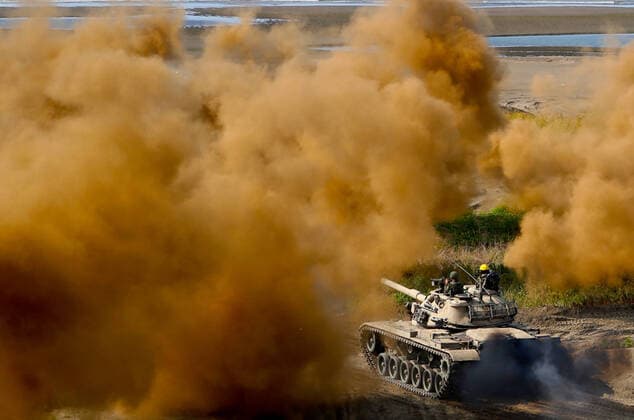 September 16, 2021, Taipei, Taipei, Taiwan: A M60-A3 Tank is deployed to carry out a shore defense operation as part of the 37th edition of the HanKuang military exercise. Training including risks assessment and monitoring of enemies have been conducted in the face of the intensifying threats from China, with the US offering arms sale to the self-ruled island, whilst the island has been building better relations with Japan and other European countries such as Czech Republic, Lithuania and Poland. Taipei Taiwan - ZUMAs313 20210916_zip_s313_034 Copyright: xDanielxCengxShou-Yix
