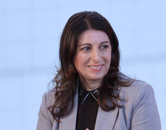 Daniela Cavallo, Vorsitzende des Gesamt- und Konzernbetriebsrates der Volkswagen AG zu Gast beim Arbeitnehmer Zukunftsgespraech Wolfsburg *** Daniela Cavallo, Chairwoman of the General and Group Works Councils of Volkswagen AG as a guest at the Wolfsburg Employee Future Discussion