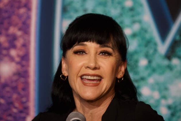 The Prom Theater Play Press Conference MEXICO CITY, MEXICO - SEPTEMBER 21, 2021: Actress Susana Zavaleta gesticulates while speaking during a press conference to promote the theater play ˜ The Prom™ at Cultural Center Theater 1 on September 21, 2021 in Mexico City, Mexico. (Photo by Julian Lopez Eyepix Group) Copyright: xJulianxLopezx EYEPIXGROUP_JL_21092021_15412