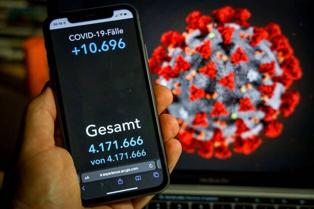 Coronavirus in Germany Covid 19 Dashboard of the Robert Koch Institute 23 09 2021 Robert Koch Institute 7 days Incidence 63.1 7 days Number of cases 52 511 COVID 19 cases 4 171 666 Addition of 10 696 compared to the previous day COVID 19 deaths 93 238 Addition of 115 compared to the previous day