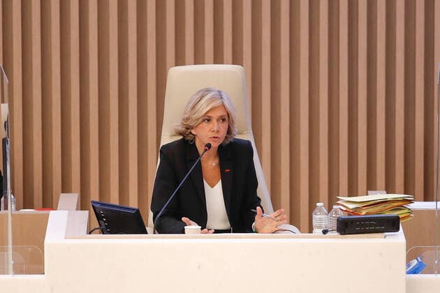 Valerie Pecresse, Presidente du Conseil Regional d Ile-de-France NEWS : Seance pleniere du Conseil Regional d Ile-de-France - 23 09 2021 AurelienMorissard Panoramic 