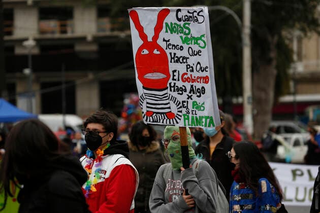 Valparaiso, 24 September 2021 March for climate change in Valparaiso Raul Zamora Aton Chile, Valparaiso Chile Aton 545820  Copyright: RAULxZAMORA ATONxCHILE
