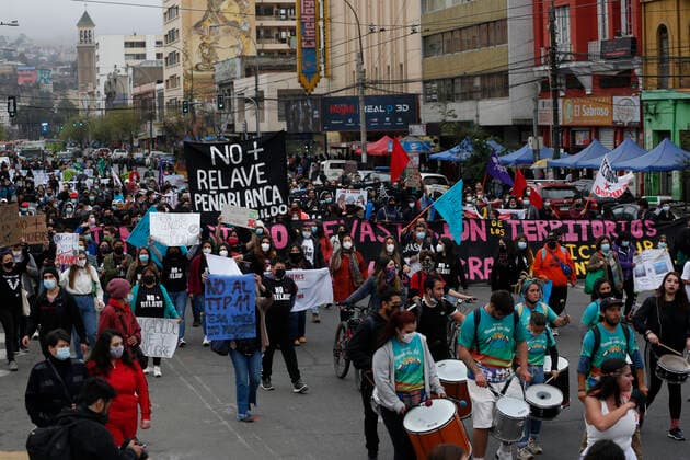 Valparaiso, 24 September 2021 March for climate change in Valparaiso Raul Zamora Aton Chile, Valparaiso Chile Aton 545826  Copyright: RAULxZAMORA ATONxCHILE