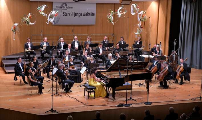 24 09 2021, Klassikfestival Bad Wörishofen, Festival of Nations 2021 at the Kurhaus Bad Wörishofen in the Allgäu, opening concert with Beatrice Rana, piano, Francois Leleux, conductor, Camerata Salzburg 24 09 2021, Klassikfestival Bad Wörishofen 24 09 2021, Klassikfestival Bad Wörishofen