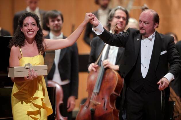 24 09 2021, Klassikfestival Bad Wörishofen, Festival of Nations 2021 at the Kurhaus Bad Wörishofen in the Allgäu, opening concert with Beatrice Rana, piano, Francois Leleux, conductor, Camerata Salzburg 24 09 2021, Klassikfestival Bad Wörishofen 24 09 2021, Klassikfestival Bad Wörishofen