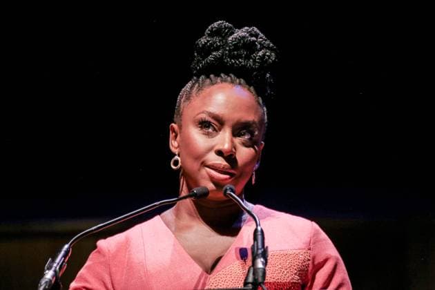 September 24, 2021, London, England, United Kingdom: Royal Festival Hall, Southbank Centre, London, UK, 24th September..For the English PEN 100, centenary anniversary of one of the worldÃ¢â‚¬â ¢s oldest human rights organisations, bestselling author Chimamanda Ngozi Adichie reflects on writing and storytelling. London United Kingdom - ZUMAm203 20210924_zip_m203_027 Copyright: xSabrinaxMerollax