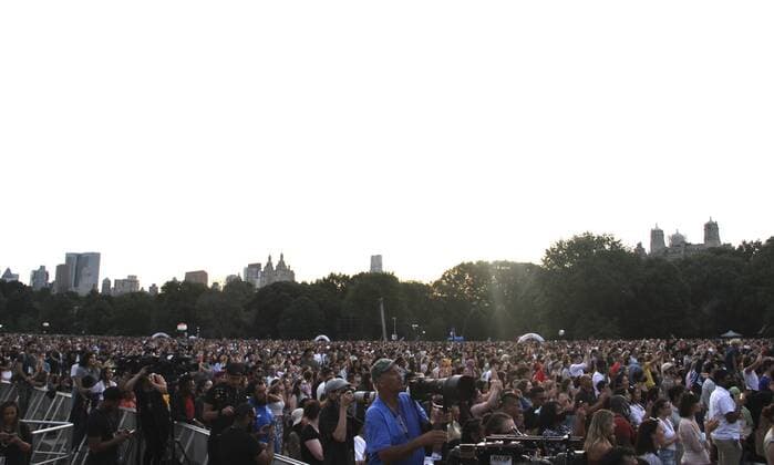 September 25, 2021, New York, USA: Camila Cabello performs during The Global Citizen Live at Central Park lawn in New York to the delight of fans. She had a special participation with Shawn Mendes in one of the songs and a poem recital by a guest. To get into the event, there is need of vaccine proof for everyone.  Copyright: xNiyixFotex