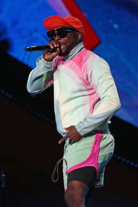 Xxx of the Black Eyed Peas performs during the Global Citizen Live concert in Paris on Saturday, September 25, 2021. The concert, held at the base of the Eiffel Tower, is one of several taking place in cities around the world including New York, Los Angeles, London, Sydney, Lagos, Rio, Mumbai and Seoul. The event aims to raise awareness for issues related to the climate and ending poverty. PARI20210925035 DAVIDxSILPA