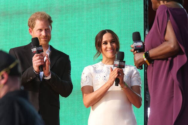 September 25, 2021, New York City, New York, USA: PRINCE HARRY and MEGHAN, The Duke and Duchess of Sussex, attend the Global Citizen Festival 2021,.Central Park, NYC.September 25, 2021. New York City USA - ZUMAms4_ 20210925_zaf_ms4_001 Copyright: xSoniaxMoskowitzxGordonx