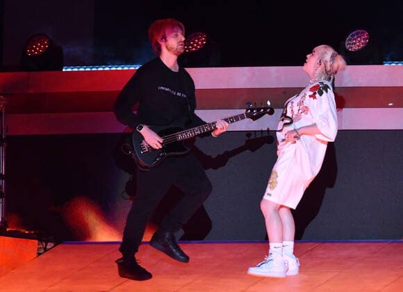 NEW YORK, NY- SEPTEMBER 25: Finneas and Billie Eilish at the 2021 Global Citizen Live Festival at the Great Lawn in Central Park, New York City on September 25, 2021. Copyright: xJohnxPalmerx