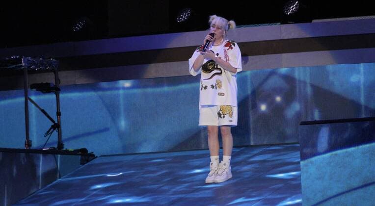 September 25, 2021, New York, USA: Billie Eilish performs at The Global Citizen Live at Central Park lawn in New York. To get into the event, there is need of vaccination proof for everyone.  Copyright: xNiyixFotex