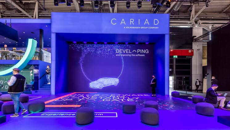 Cariad SE Proper spelling CARIAD is an automotive software subsidiary in the Volkswagen Group The Group bundles its software development in it, including work on a uniform software platform for all Volkswagen Group passenger car brands, the vw os and the Volkswagen Automotive Cloud IAA MOBILITY in Munich DEU, Germany, Bavaria, Munich, Munich