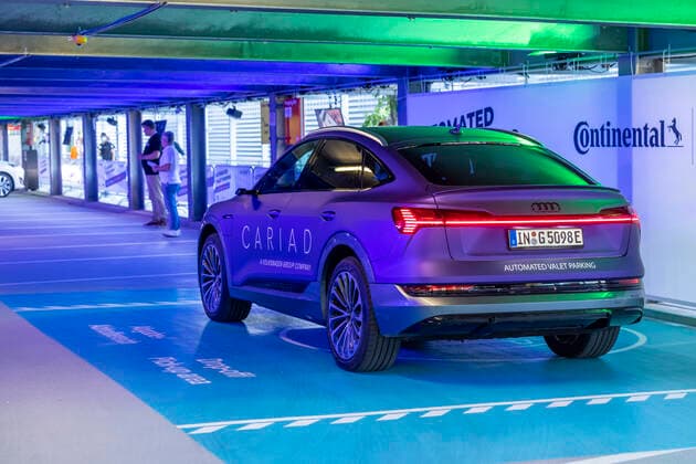 Automated Valet Parking IAA MOBILITY in Munich Instead of a car show, the trade fair has changed into a holistic mobility fair Cars are shown almost exclusively with electric motors, combustion engines are history DEU, Germany, Bayern, München, Munich