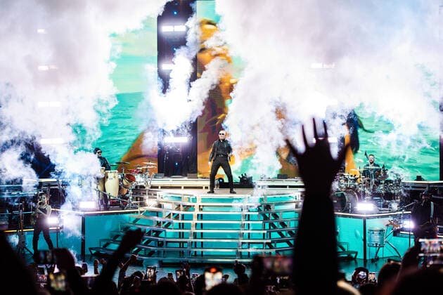 Pitbull performs during the Pitbull: I Feel Good Tour at Shoreline Amphitheatre on September 26, 2021 in Mountain View, California. Copyright: ximageSPACE MediaPunchx