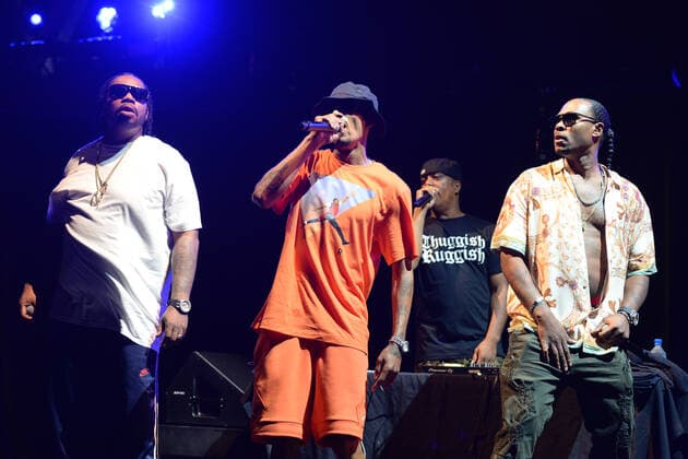 MIAMI FL - SEPTEMBER 27: Bone Thugs-n-Harmony perform during the TLC CrazySexyCool Anniversary Tour at the FPL Solar Amphitheater at Bayfront Park on September 27, 2021 in Miami, Florida. Copyright: xmpi04x