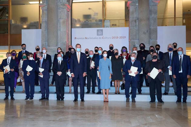 28-09-2021 Prado Queen Letizia and King Felipe during the 2018 and 2019 national culture awards at the Prado museum in Madrid. No Spain Â  Copyright: xPPEx