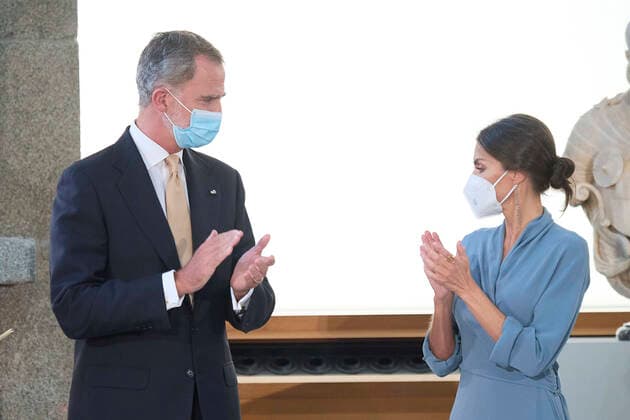 28-09-2021 Prado Queen Letizia and King Felipe during the 2018 and 2019 national culture awards at the Prado museum in Madrid. No Spain Â  Copyright: xPPEx