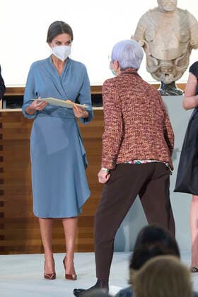 28-09-2021 Prado Queen Letizia during the 2018 and 2019 national culture awards at the Prado museum in Madrid. No Spain Â  Copyright: xPPEx