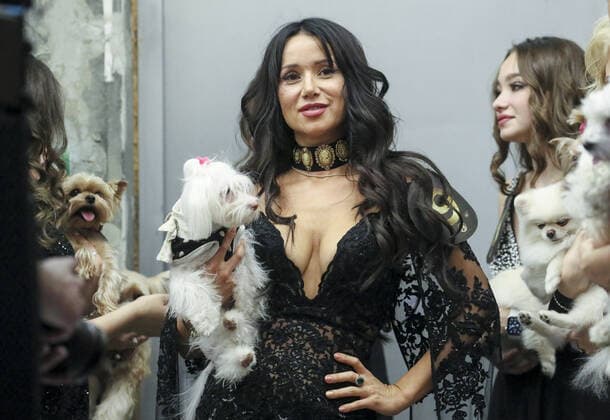 MOSCOW, RUSSIA â€“ SEPTEMBER 28, 2021: Dogs with their owners at a ceremony to present the 2021 Golden Pet Awards at the Federation Tower of the Moscow International Business Centre. Vladimir Gerdo TASS  TS11259A