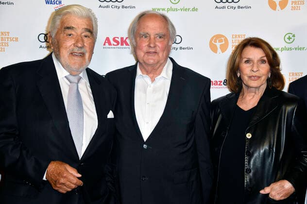 Mario Adorf, Michael Verhoeven and Senta Berger at the 63 ceremony of the Ernst Lubitsch Award 2021 at the Astor Film Lounge Berlin, 28 09 2021 Foto:xN.xKubelkax xFuturexImage