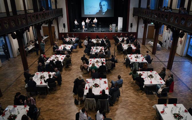 Rottenburg 30 09 2021 Award of the Eugen Bolz Prize 2021 EBG School Band ulmer