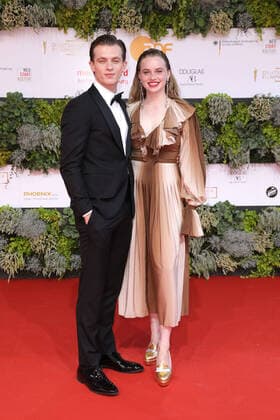 Jannis Niewöhner and Luna Wedler arriving at the German Film Award ceremony on 1 09 2021 in Berlin German Film Award 2021 in Berlin Arrival Red Carpet