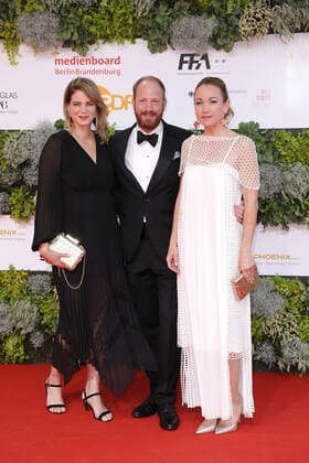 Rike Schmid, Johann von Bülow and Lisa Maria Potthoff arriving at the German Film Award ceremony on 1 09 2021 in Berlin German Film Award 2021 in Berlin Arrival Red Carpet