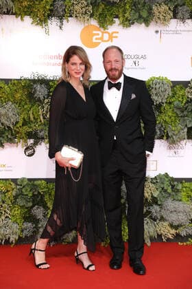 Rike Schmid and Johann von Bülow arriving at the German Film Award ceremony on 1 09 2021 in Berlin German Film Award 2021 in Berlin Arrival Red Carpet
