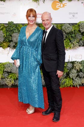 Andrea Sawatzki and Christian Berkel arriving at the German Film Award ceremony on 1 09 2021 in Berlin German Film Award 2021 in Berlin Arrival Red Carpet