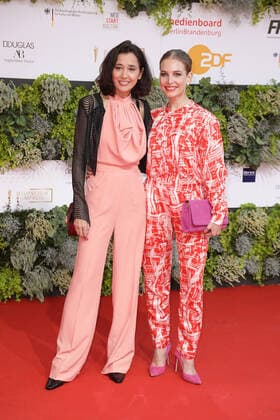 Dorka Gryllus and Sina Martens arriving for the German Film Award ceremony on 1 09 2021 in Berlin German Film Award 2021 in Berlin Arrival Red Carpet
