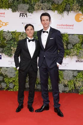 Sebastian Urzendowsky and Sabin Tambrea arriving at the German Film Award ceremony on 1 09 2021 in Berlin German Film Award 2021 in Berlin Arrival Red Carpet