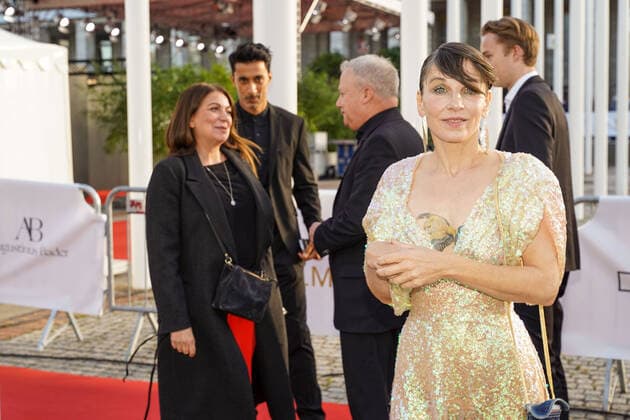 01 10 2021, Berlin, Germany, GER, German Film Award Lola Palais am Funkturm Meret Becker arriving at the event
